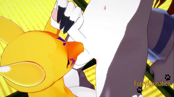 Digimon Hentai – Taomon & Grey Fox blowjob handjob boobjob and fucked with multiples cumshot 1/2