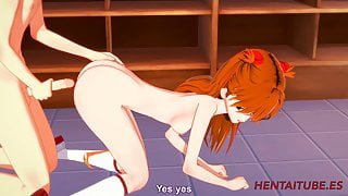 Evangelion Hentai – Shinji Fucks Asuka in Classroom