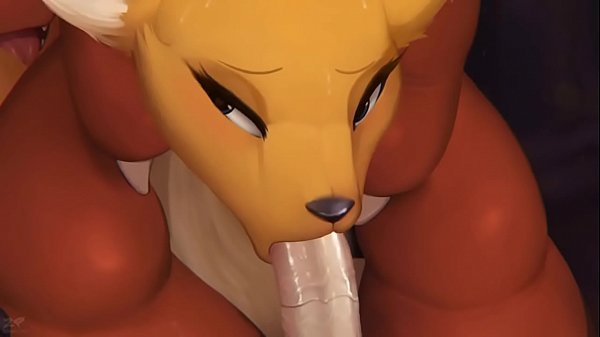 Horny Renamon Gets Facefucked