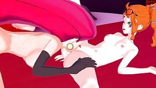 Sonia and Jessie take turns eating each other’s pussies, Pokemon Hentai